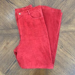 Rafaella Red Suede Pants